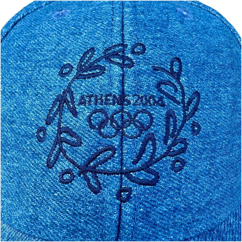 Vintage Athens Greece 2004 Olympics Denim Hat Cap One Size Fits All Y2K